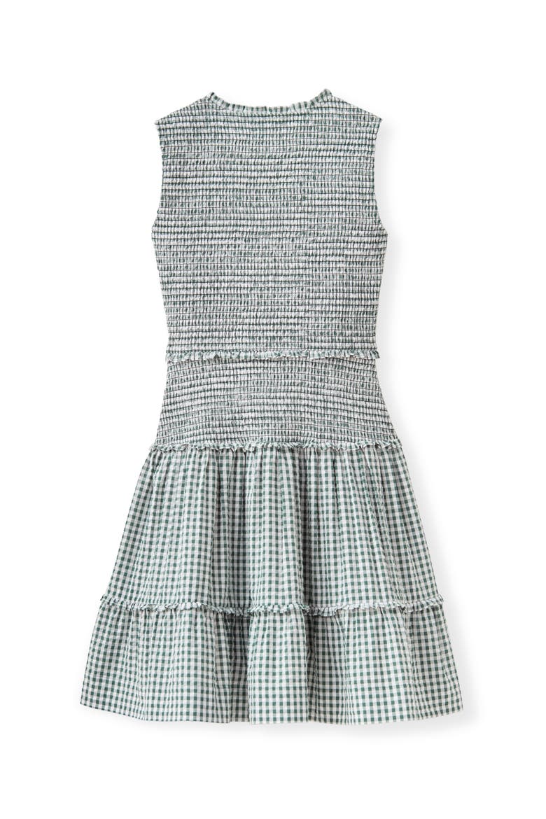 Rhett Gingham Mini Dress, Alternate, color, Moss