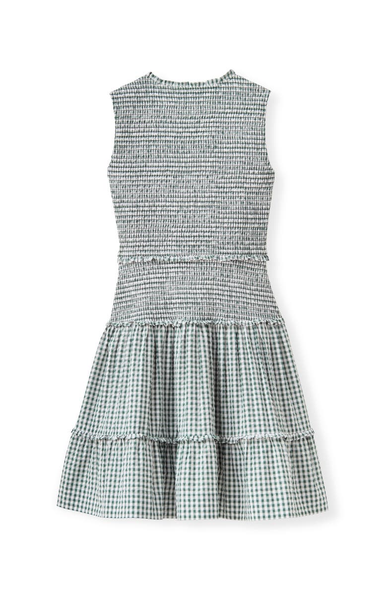 Cartolina Rhett Gingham Mini Dress, Alternate, color, Moss