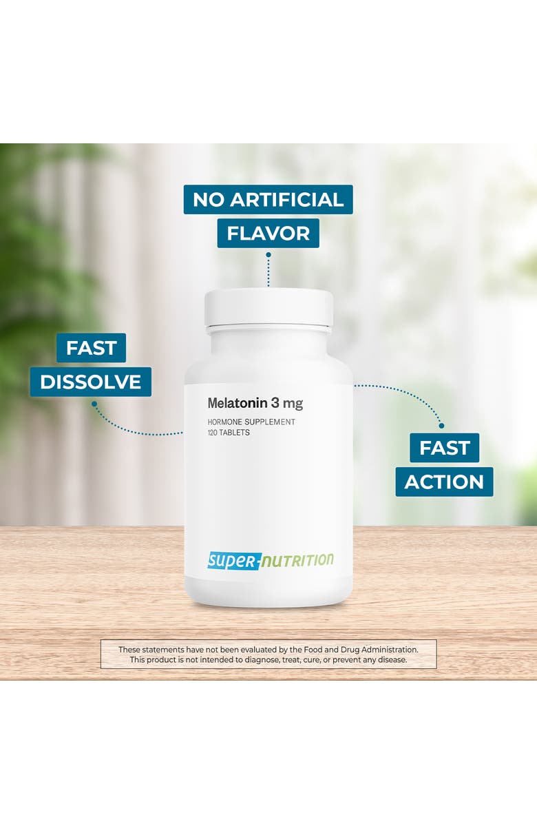 SuperSmart Melatonin 3mg, Alternate, color, NO COLOR