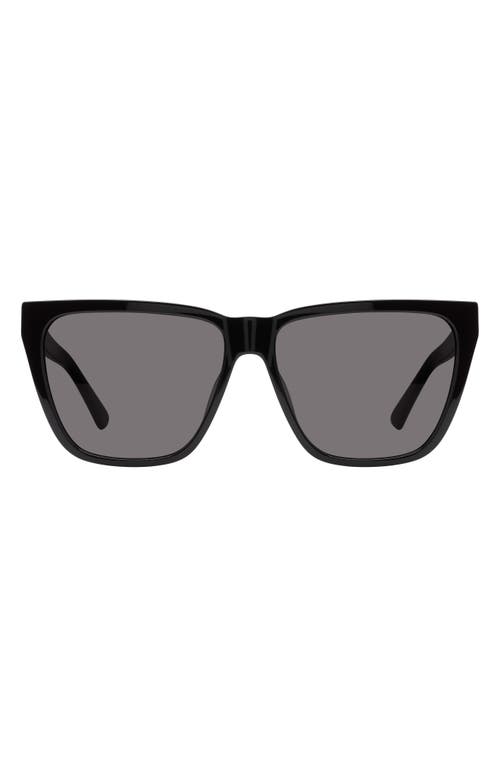 Kurt Geiger London 58mm Cat Eye Sunglasses In Black/smoke