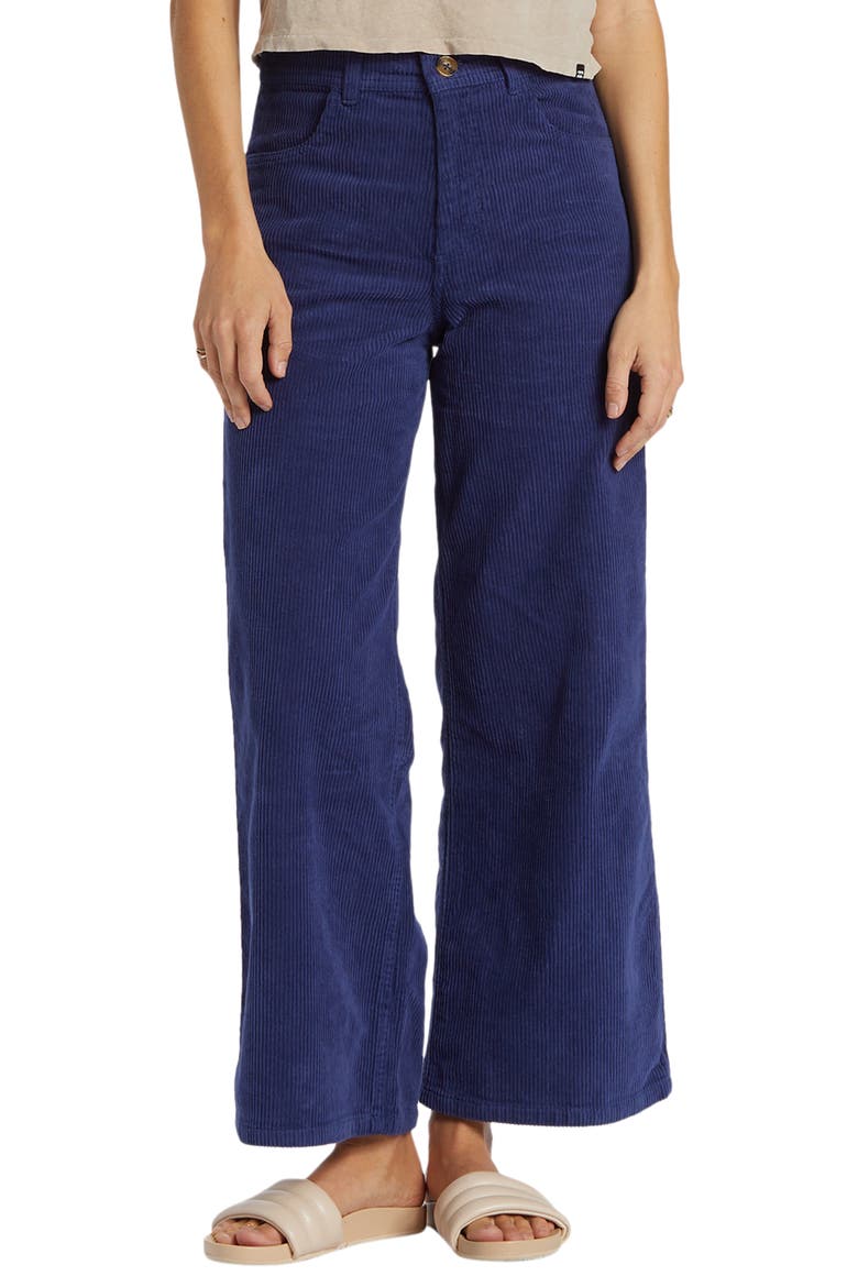 Be Free Wide Leg Corduroy Pants, Alternate, color, SEA INDIGO