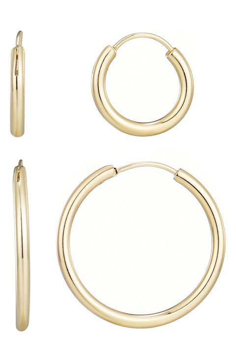 Set of 2 Endless Hoop Earrings