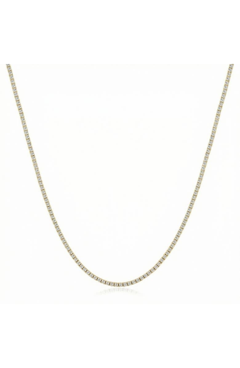 Bliss Diamond 7Ct TW Diamond Tennis Necklace 4-Prong 14k Gold 16.5" Lab Grown, Main, color, 14K Yellow Gold