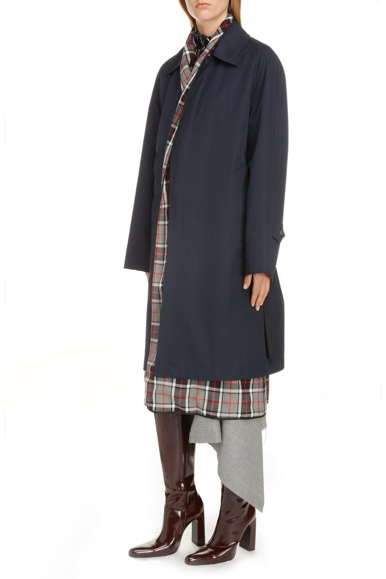 Layered Trench Coat, Alternate, color, DARK NAVY