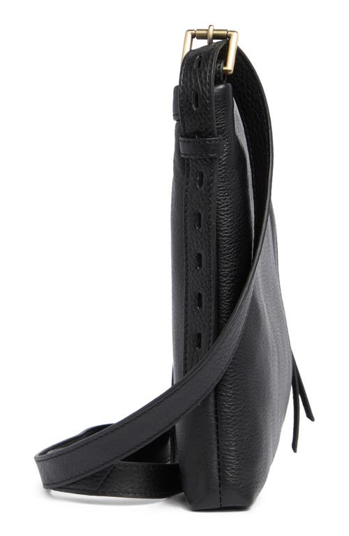 Hobo Drifter Leather Crossbody Bag In Black