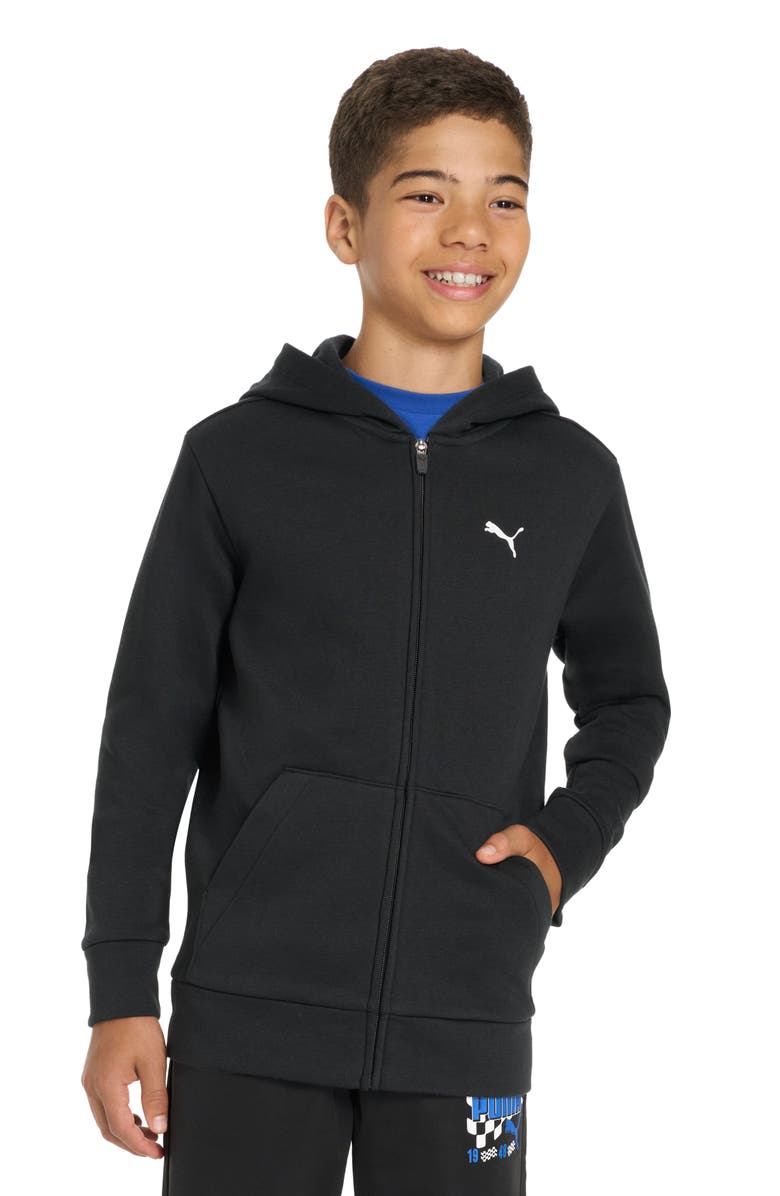 PUMA Kids' Speed Squad Pack Cotton Blend Fleece Zip Hoodie, Alternate, color, Black
