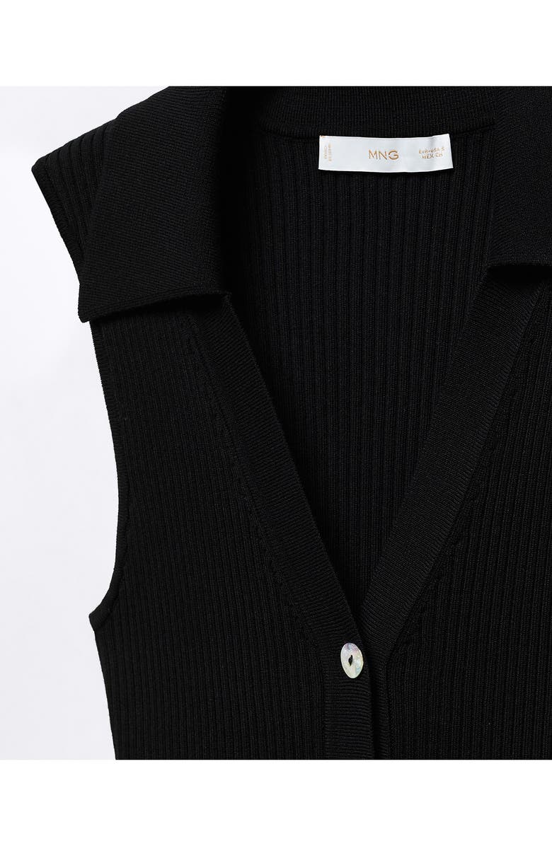 MANGO Sleeveless Rib Sweater, Alternate, color,