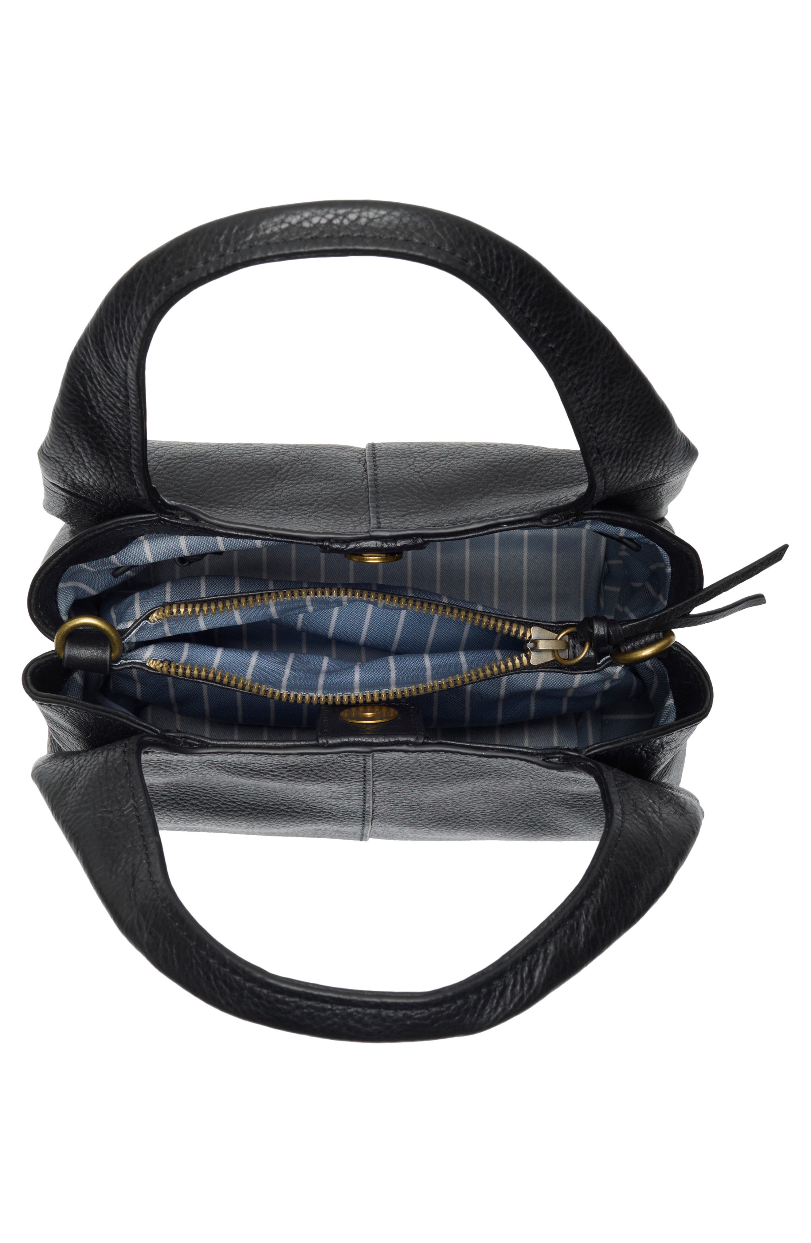 Lucky Brand Sue Leather Crossbody Shoulder Bag, Alternate, color, Black