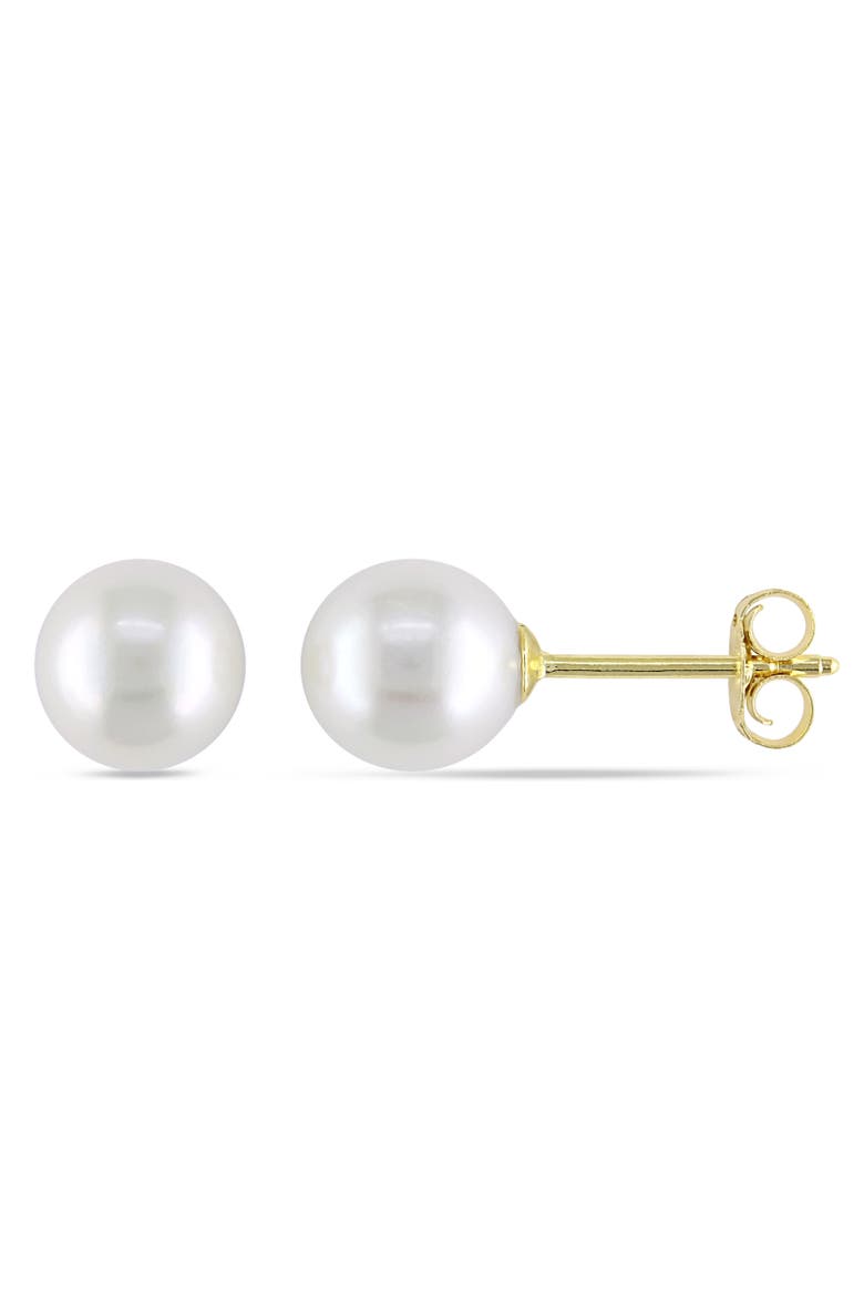 Cultured Pearl Stud Earrings 14k Gold, Main, color, Freshwater Pearl