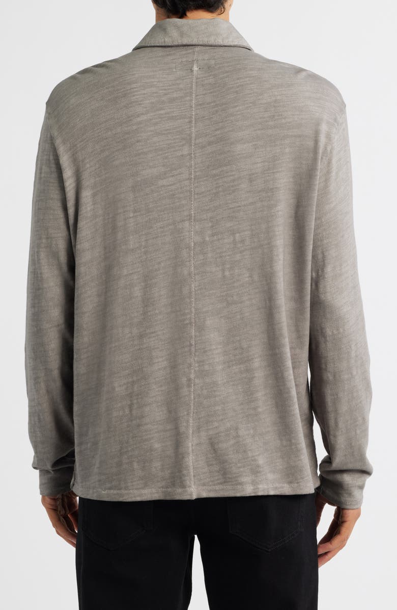 rag & bone Washed Flame Rugby Polo Top, Alternate, color, Grey