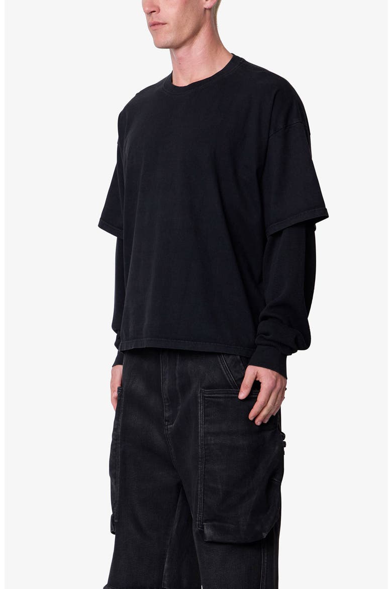 Layered Thermal Long Sleeve T-Shirt, Alternate, color, VINTAGE BLACK