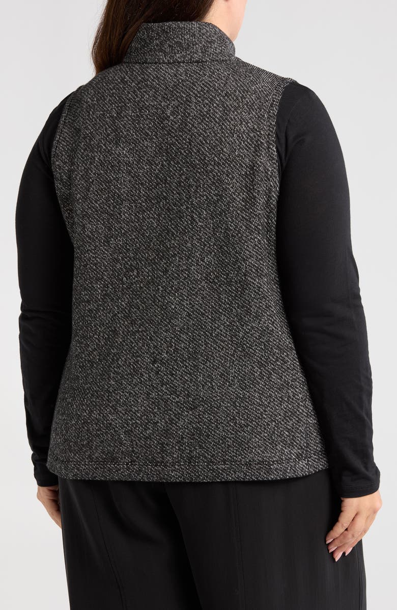 Eileen Fisher Stand Collar Organic Cotton French Terry Vest, Alternate, color, 