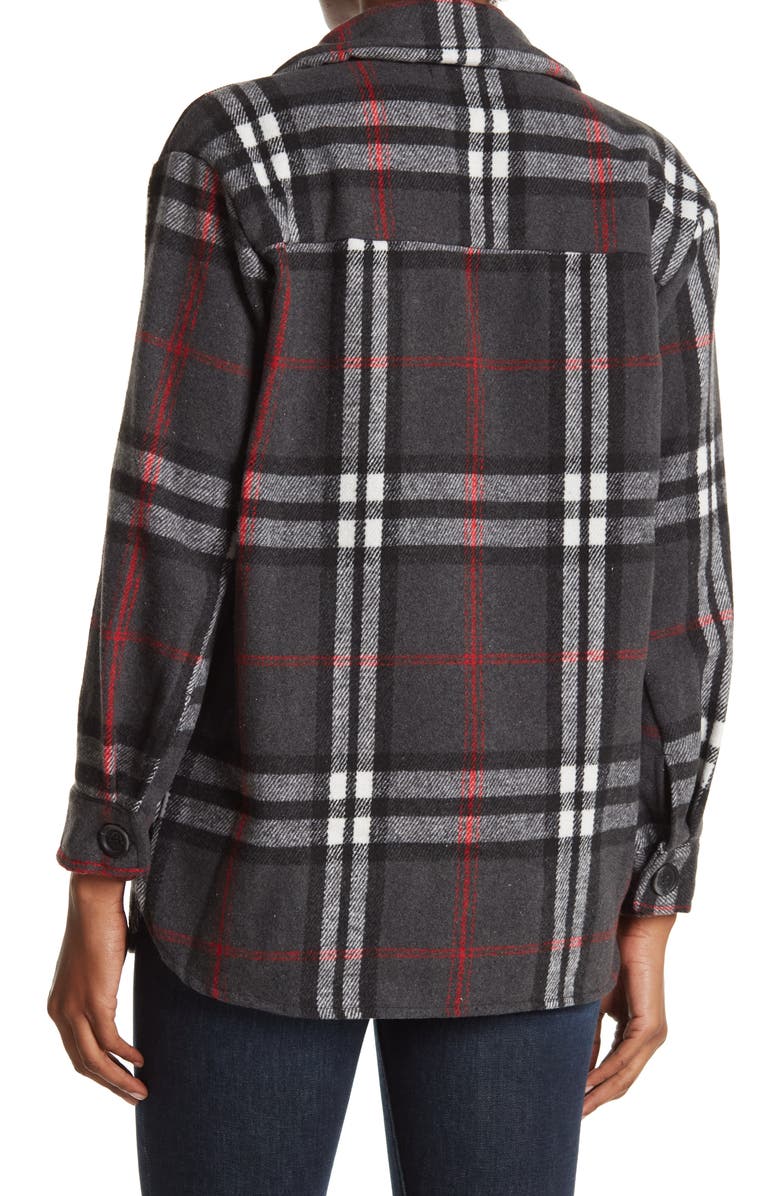 Ookie & Lala Flap Patch Pocket Plaid Shacket, Alternate, color, 