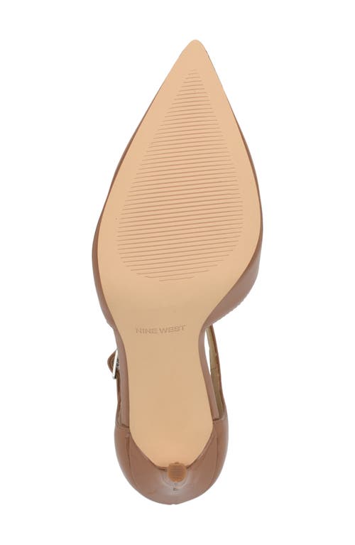 Shop Nine West Fiere Ankle Strap Pointed Toe Pump In Medium Natural