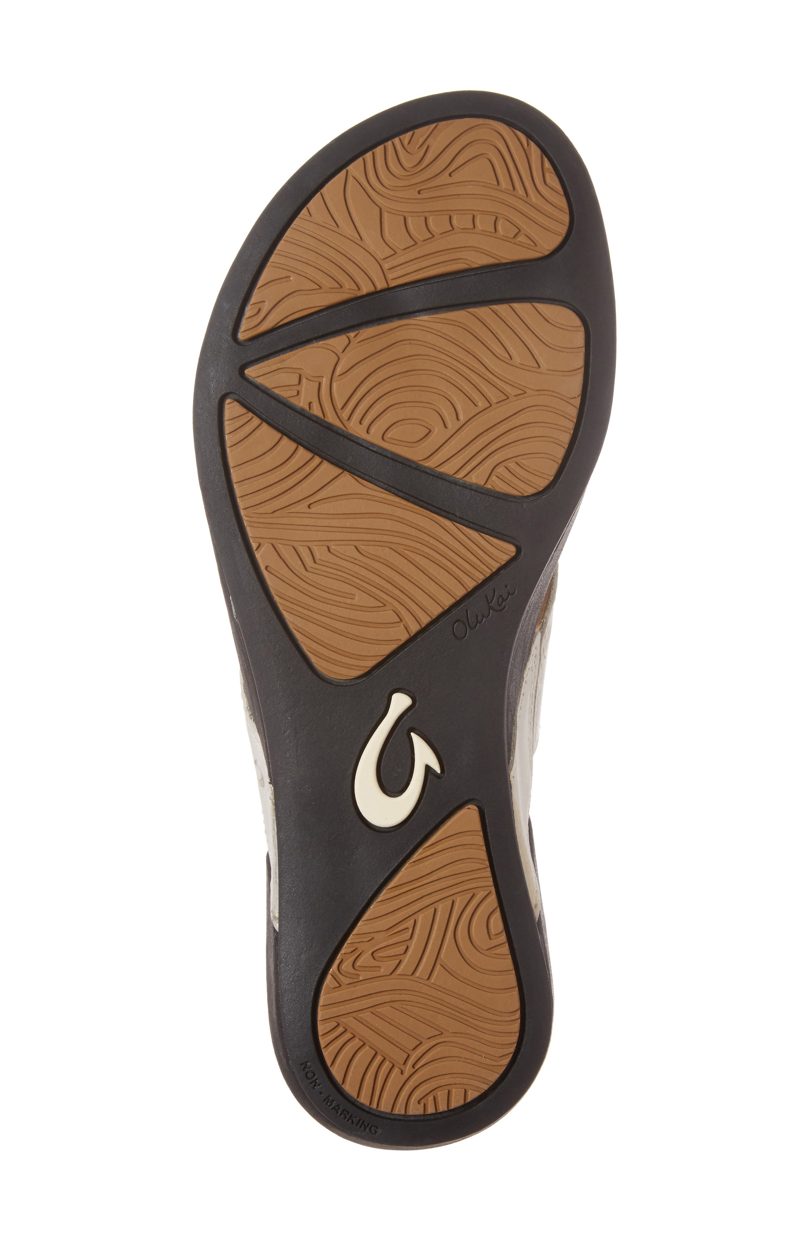 Lala Flip Flop, Alternate, color, OFF WHITE/ BLACK LEATHER