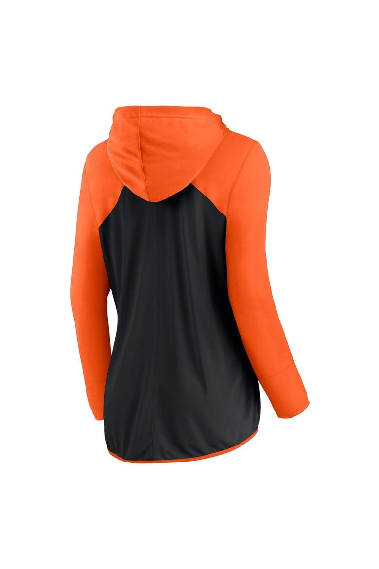 Women's Fanatics Black/Orange San Francisco Giants Script Sleeve Full-Zip Hoodie, Alternate, color, Black