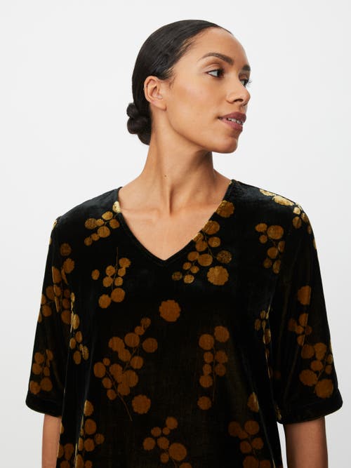 Masai Copenhagen Estela V-neck Short Sleeve Blouse In Brown