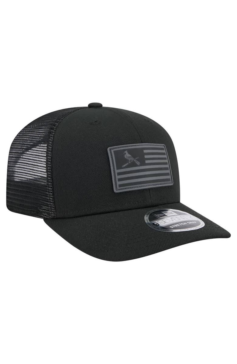 New Era Men's New Era Black St. Louis Cardinals Tonal Flag 9SEVENTY Stretch-Snap Hat, Alternate, color, 