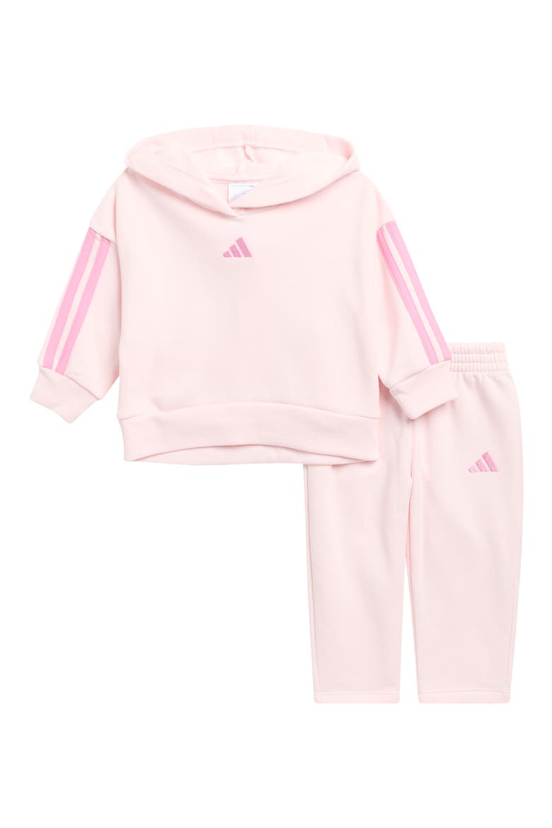 Cotton Fleece Hoodie & Pants Set, Main, color, DISTILLED PINK