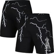 PLEASURES Men's PLEASURES  Black Los Angeles Angels Lightning Shorts