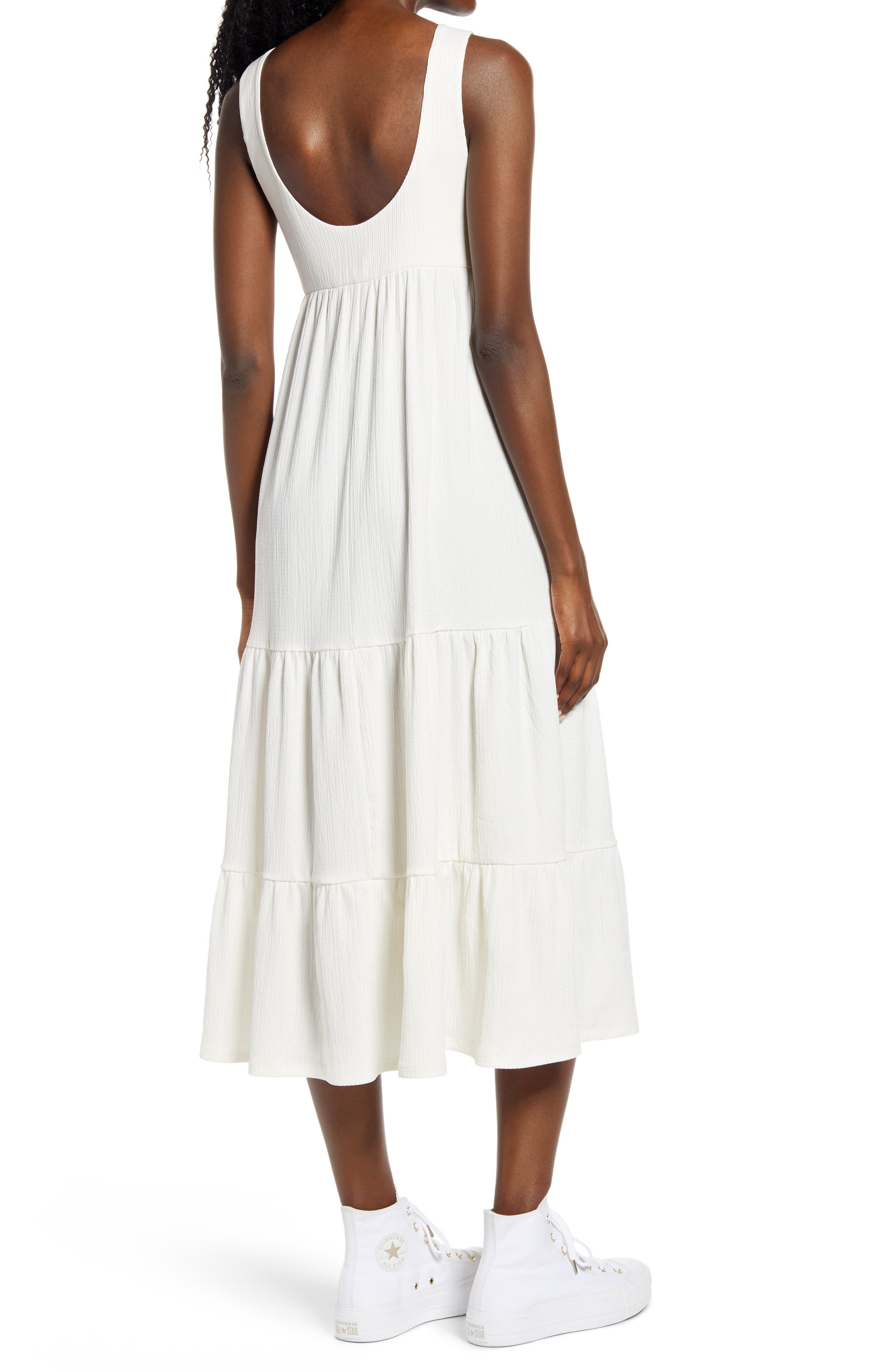 Free People Reel Love Tiered Midi Dress (Women) | Nordstromrack