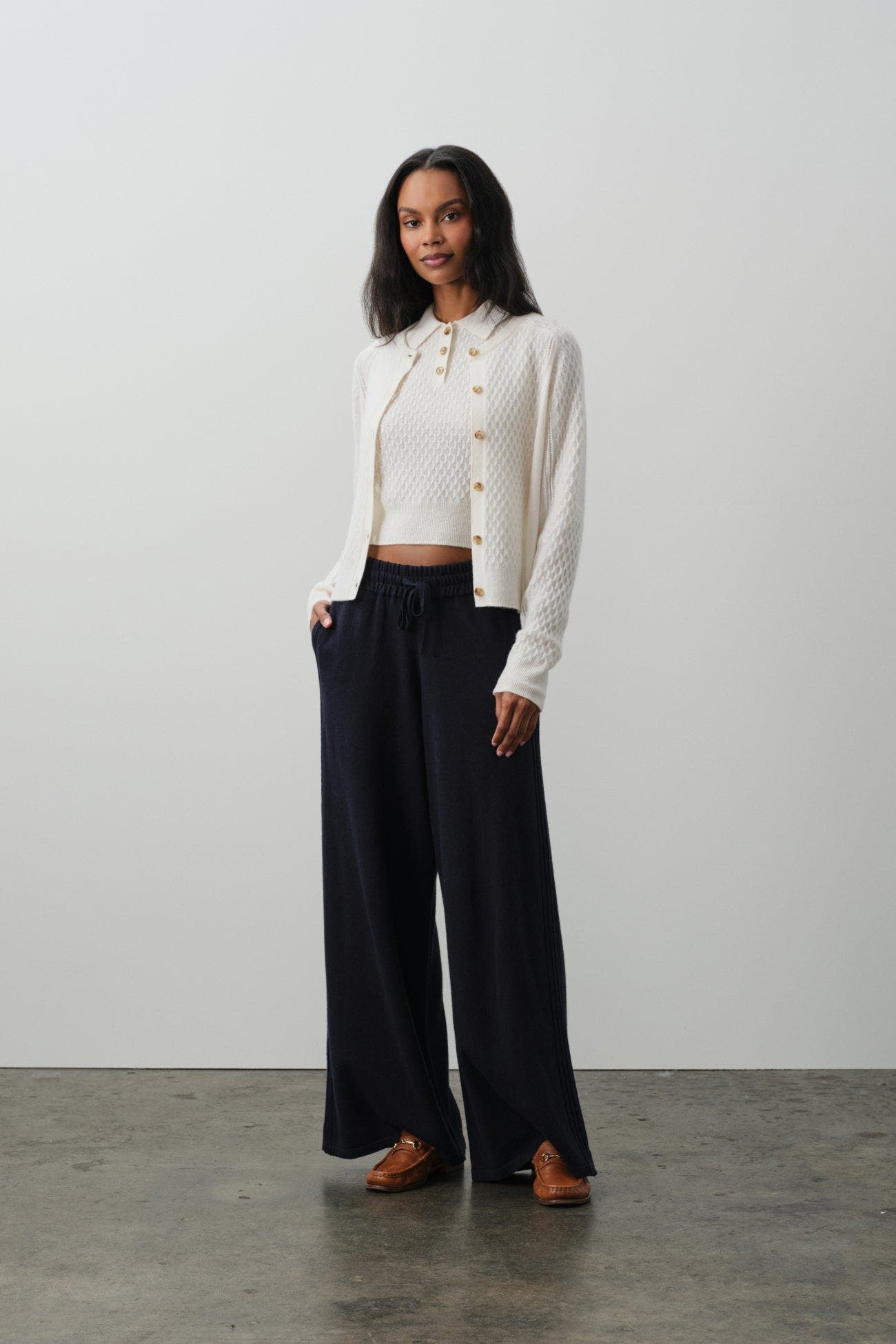 Beatrice Cashmere Cableknit Cardigan