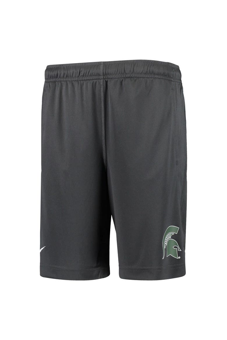 Youth Nike Anthracite Michigan State Spartans Performance Fly Shorts, Main, color, Anthracite