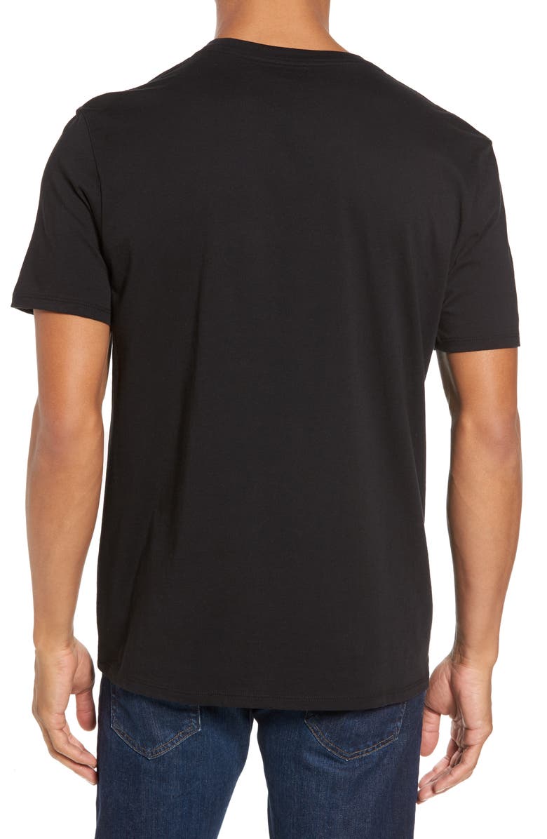 Vince Pima Cotton Slim Fit V-Neck T-Shirt, Alternate, color, Black