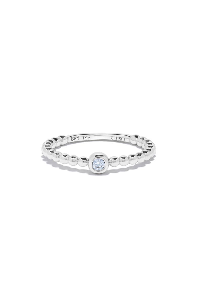 H.J. Namdar Diamond Bubble Stacking Ring, Main, color, 14K White Gold