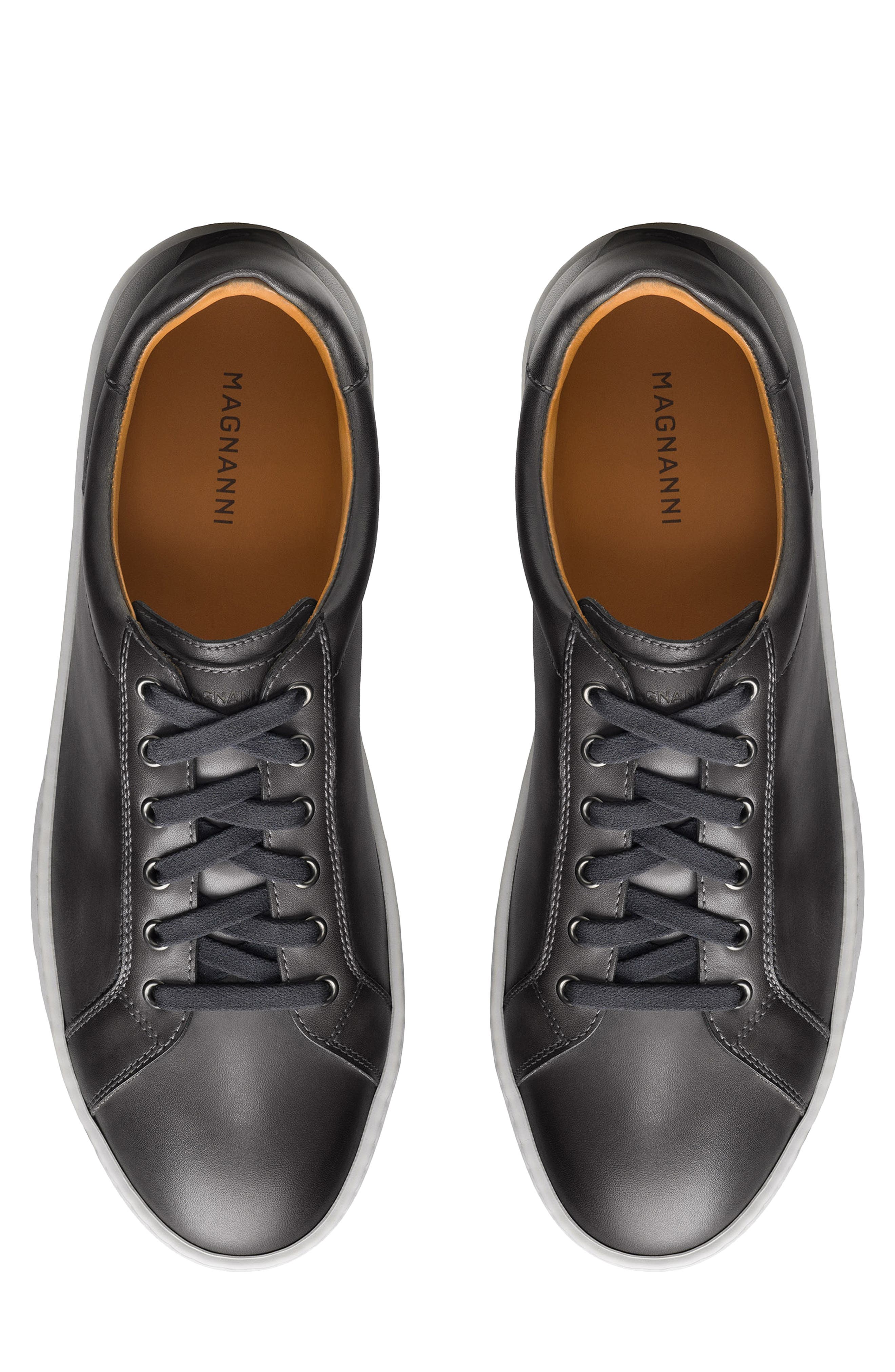 Magnanni Cote Low Top Sneaker, Alternate, color, Dark Grey