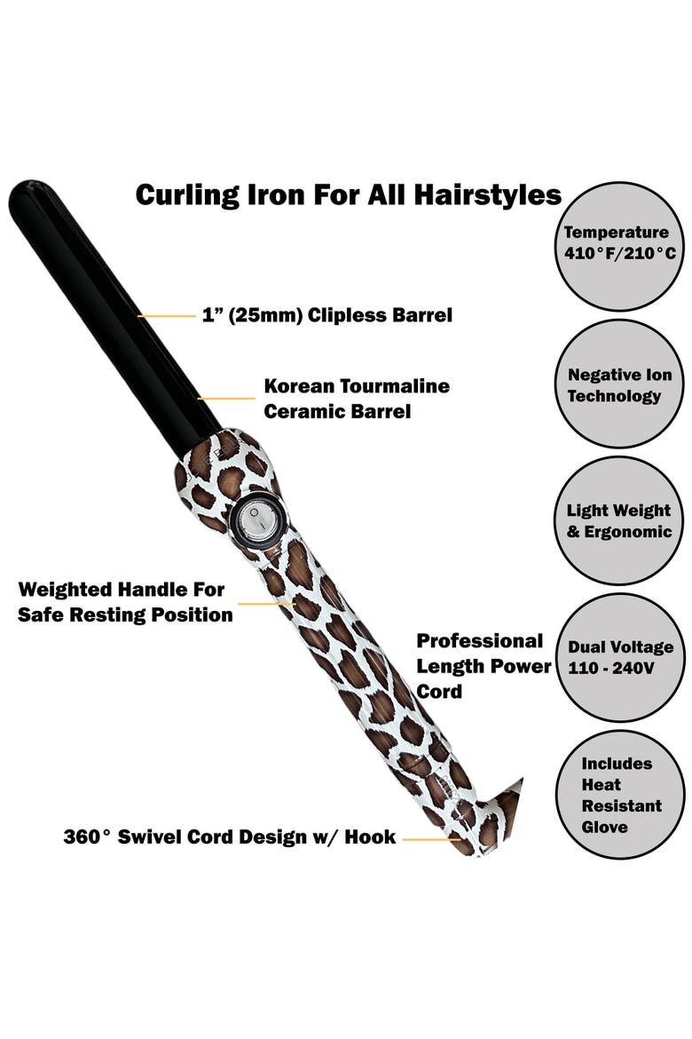 Clipless Curling Iron, Alternate, color, Multicolored
