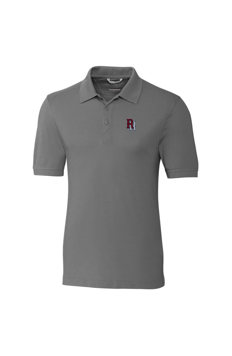 Cutter & Buck Men's Cutter & Buck Gray Round Rock Express Big & Tall DryTec Advantage Tri-Blend Pique Polo, Main, color,
