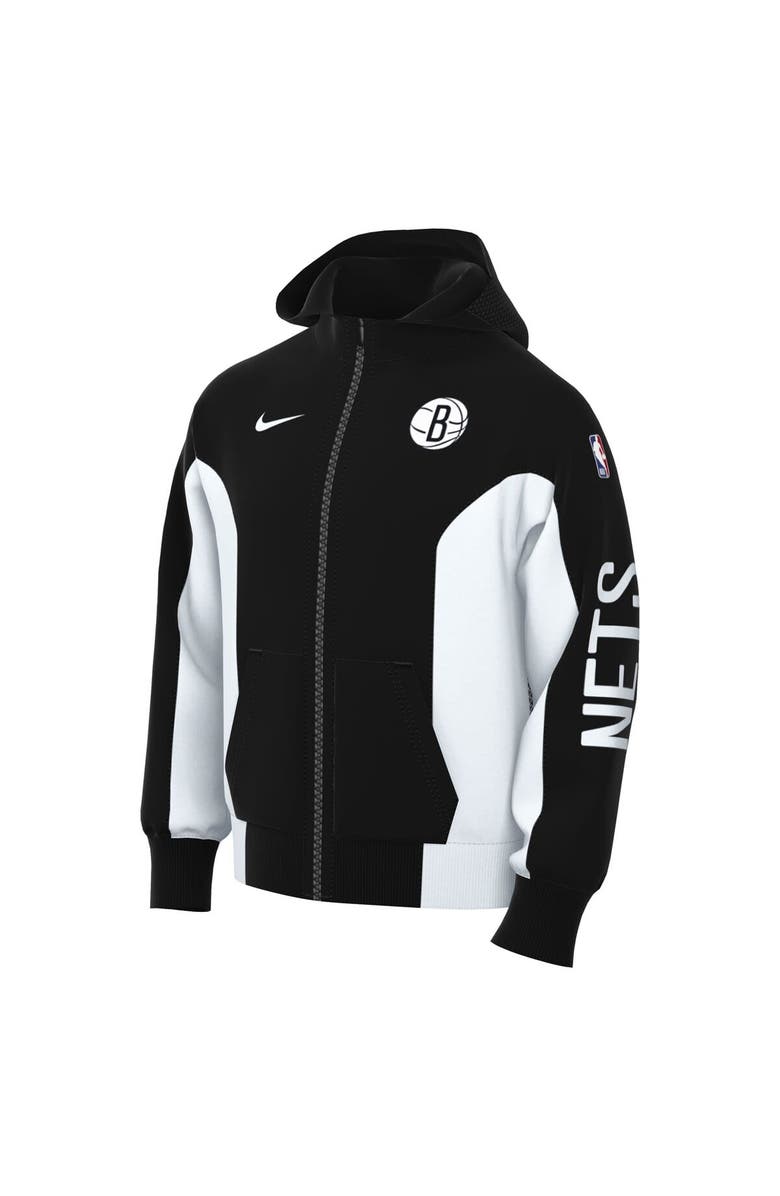 Nike Men's Nike Black Brooklyn Nets 2023/24 Authentic Showtime Full-Zip Hoodie, Alternate, color, Black