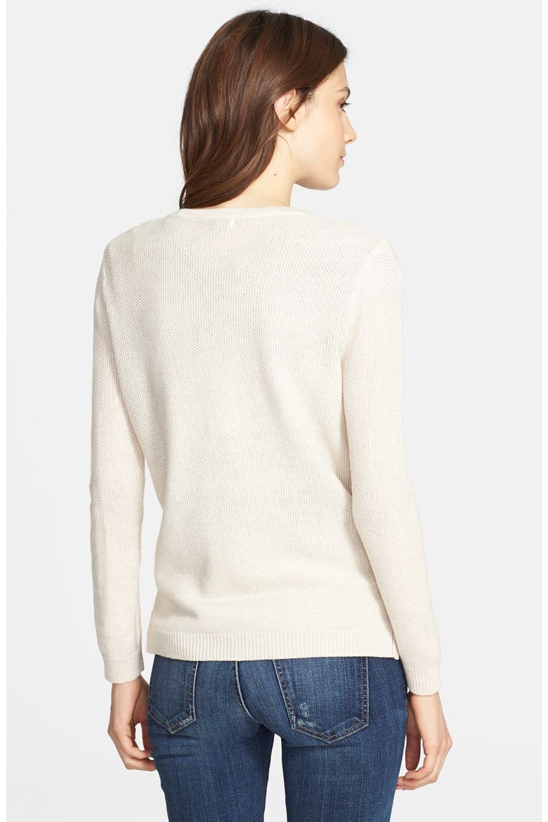 'Idella' Sweater, Alternate, color, PARCHMENT/ GREY