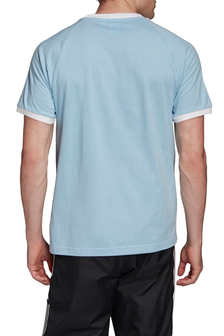 3-Stripes T-Shirt, Alternate, color, CLEAR SKY