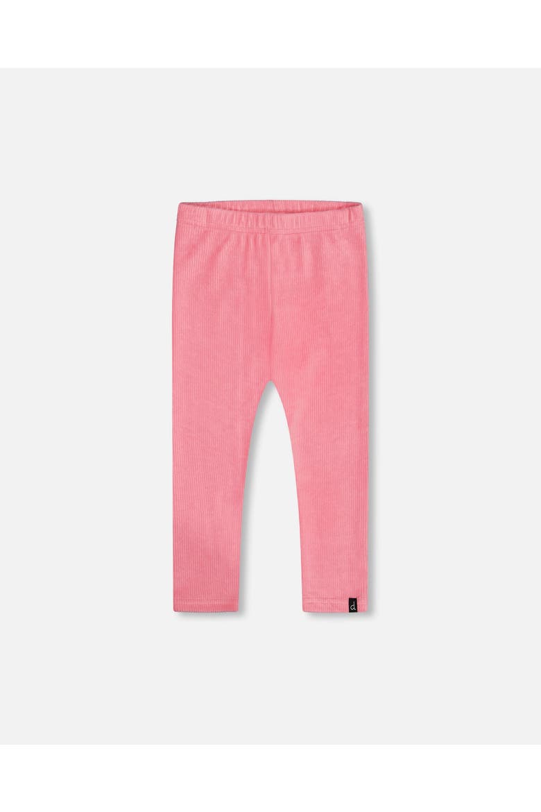 Girl's Velvet Stretch Leggings Candy Pink, Main, color, Azalea Pink