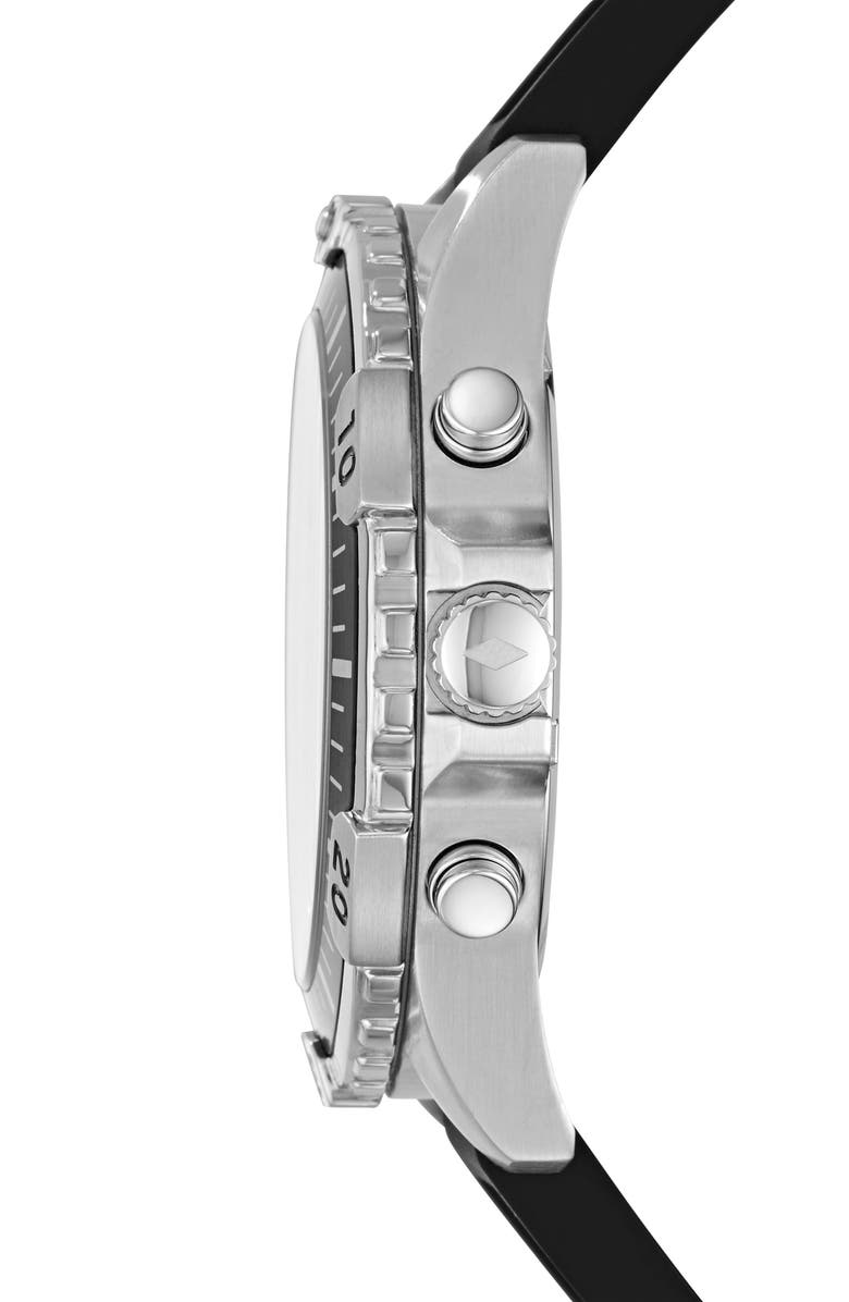 Fossil Garrett Chronograph Silicone Strap Watch, 44mm, Alternate, color, 