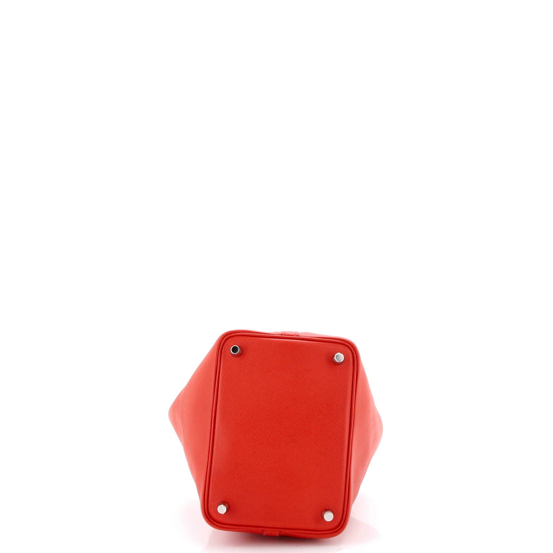 Pre-Owned Hermes Picotin Lock Bag Tressage Epsom PM, Alternate, color, Rouge De Coeur/Bleu Du Nord