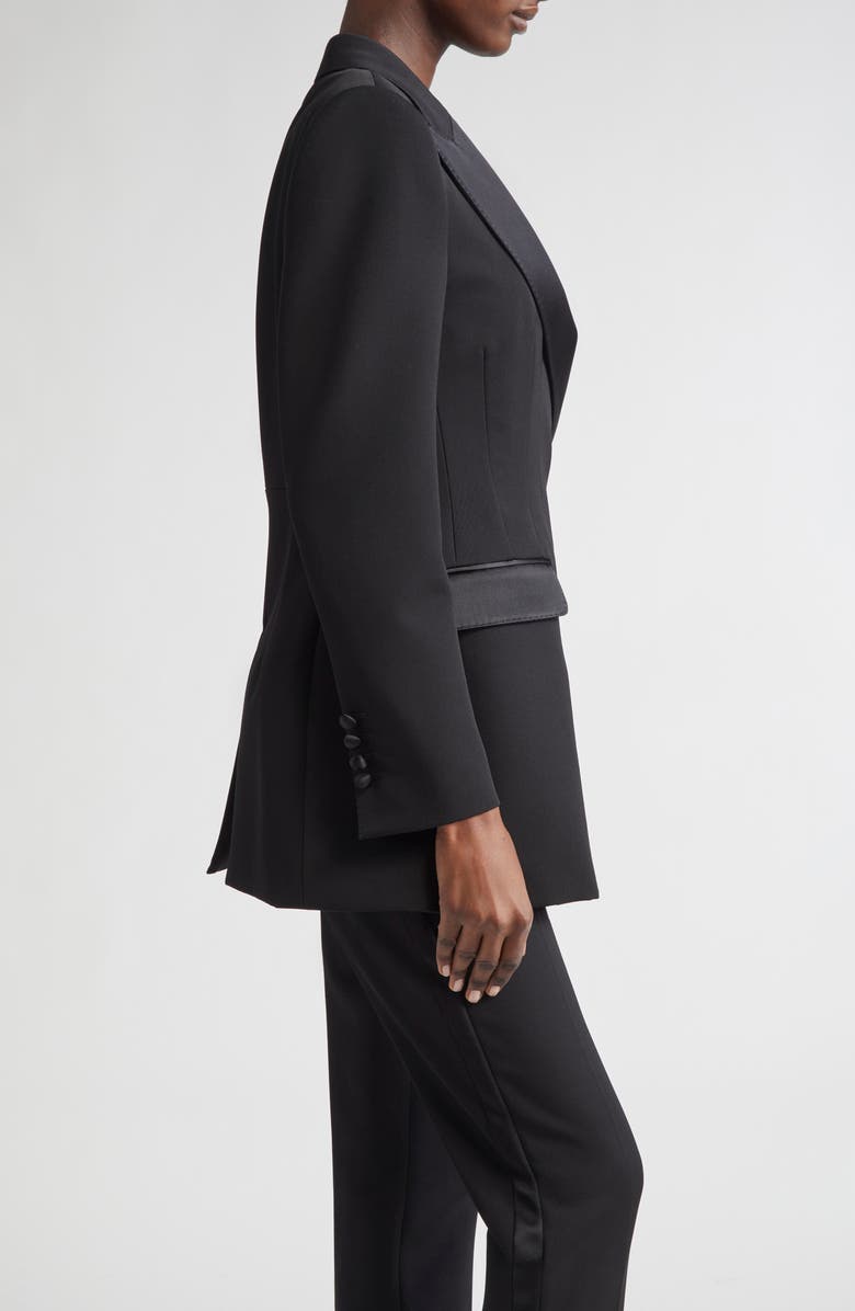 Dolce&Gabbana Double Breasted Gabardine Tuxedo Jacket, Alternate, color, 