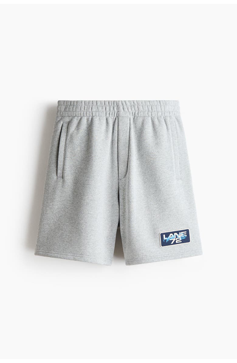 H&M Relaxed Fit Sweatshorts, Main, color, Gray Melange