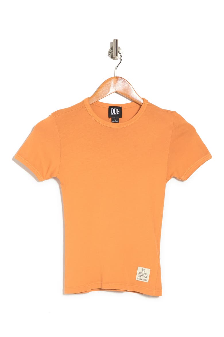 Ribbed Baby Tee, Alternate, color, ORANGE