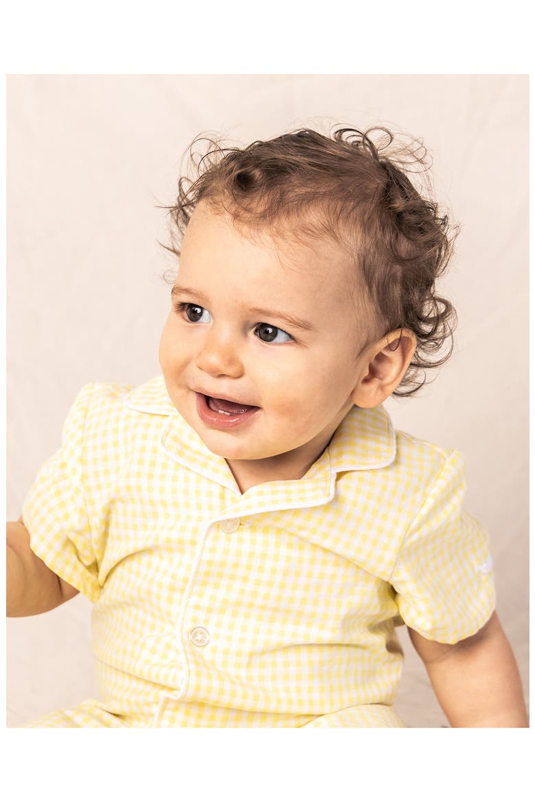 Gingham Summer Romper, Alternate, color, YELLOW