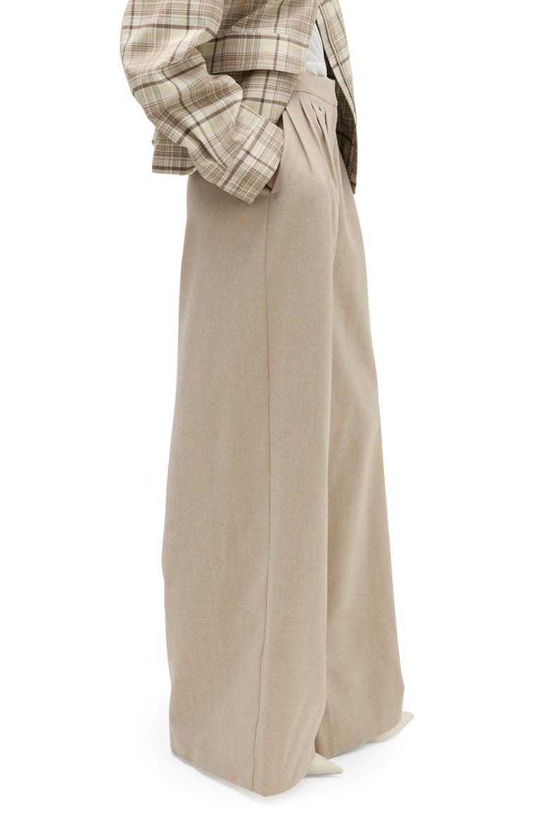 Pleated Palazzo Pants, Alternate, color, NEUTRAL
