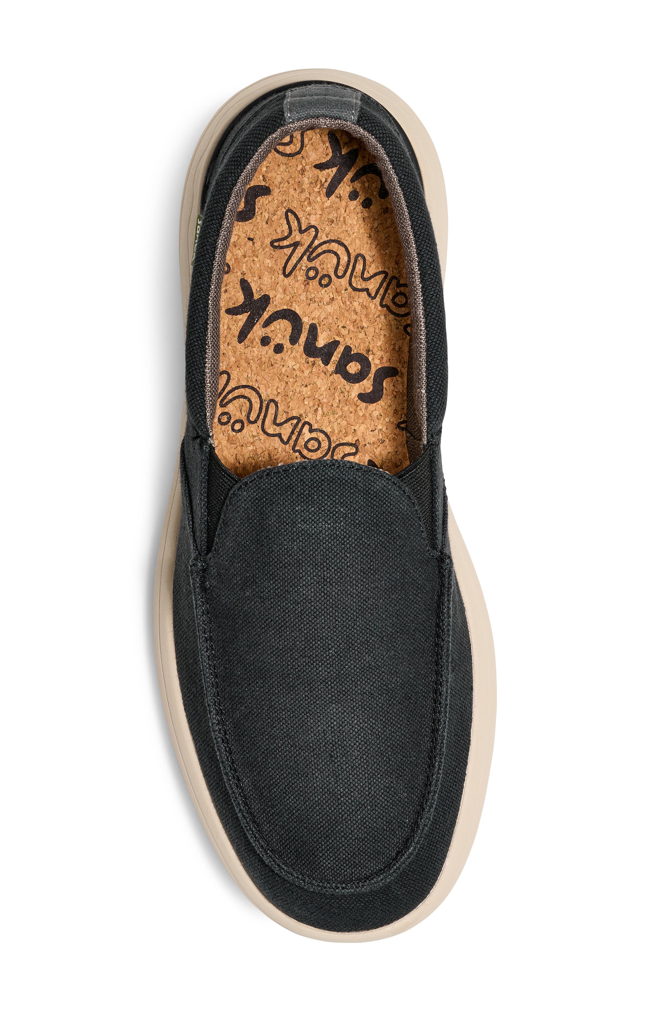 Sanuk Happy Hour Lite Resort Slip-On Sneaker, Alternate, color, Black