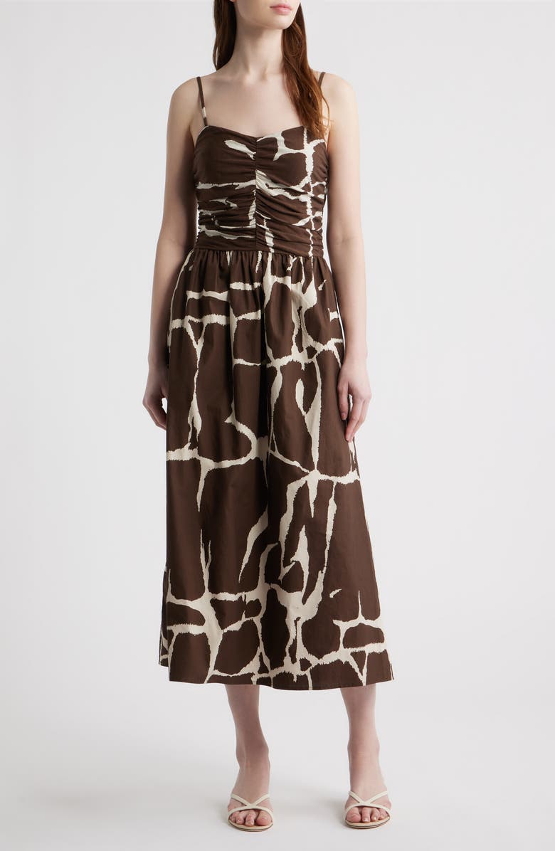 Rails Fisher Printed Midi Dress, Main, color, Terra