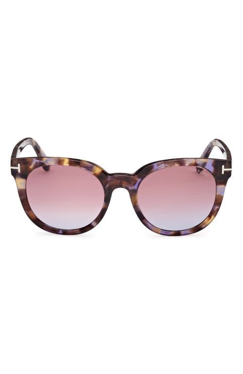 Tom Ford Moira 53mm Gradient Butterfly Sunglasses In Brown