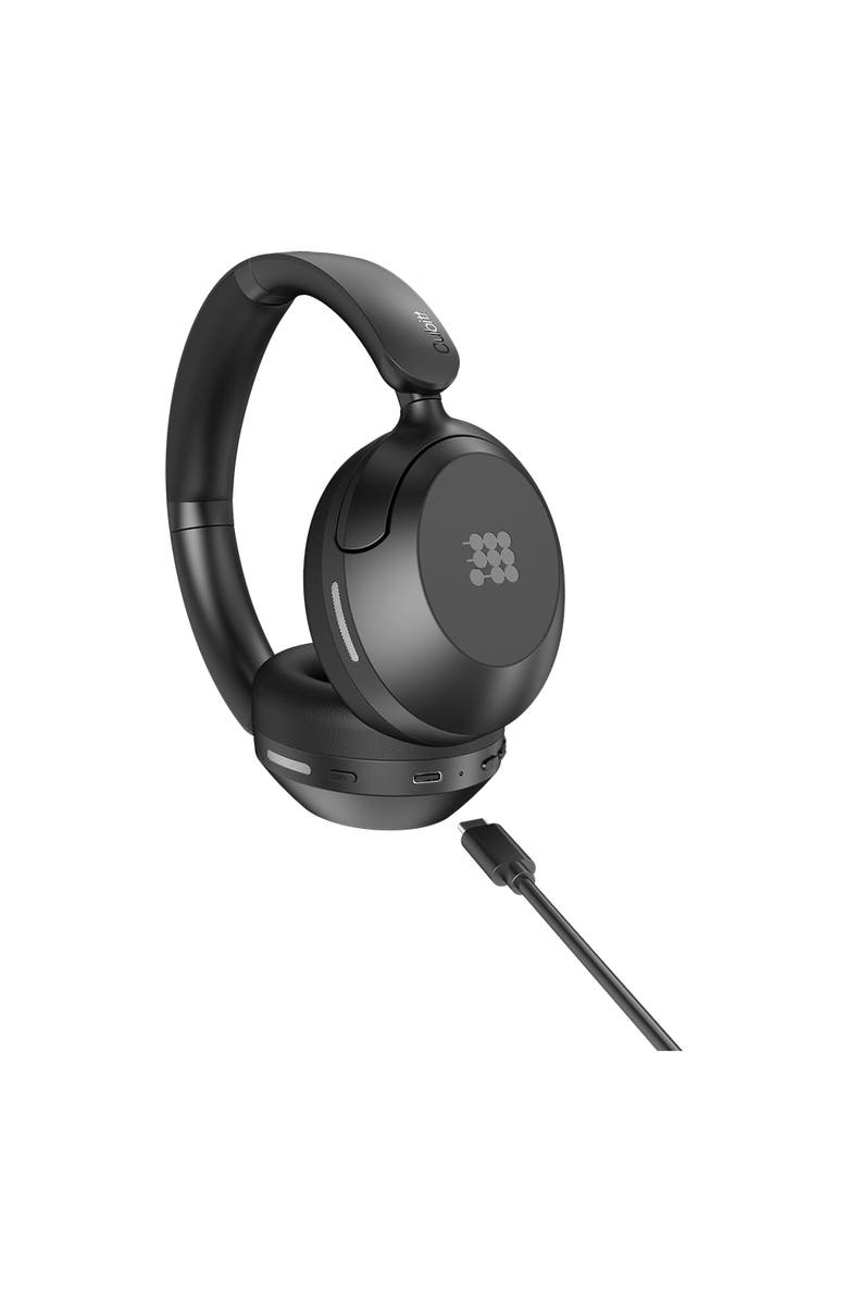 Cubitt Power Headphones with Hybrid ANC, 60H Battery, Foldable Design & Immersive Sound for Travel, Work, and Everyday Use, Alternate, color, Black