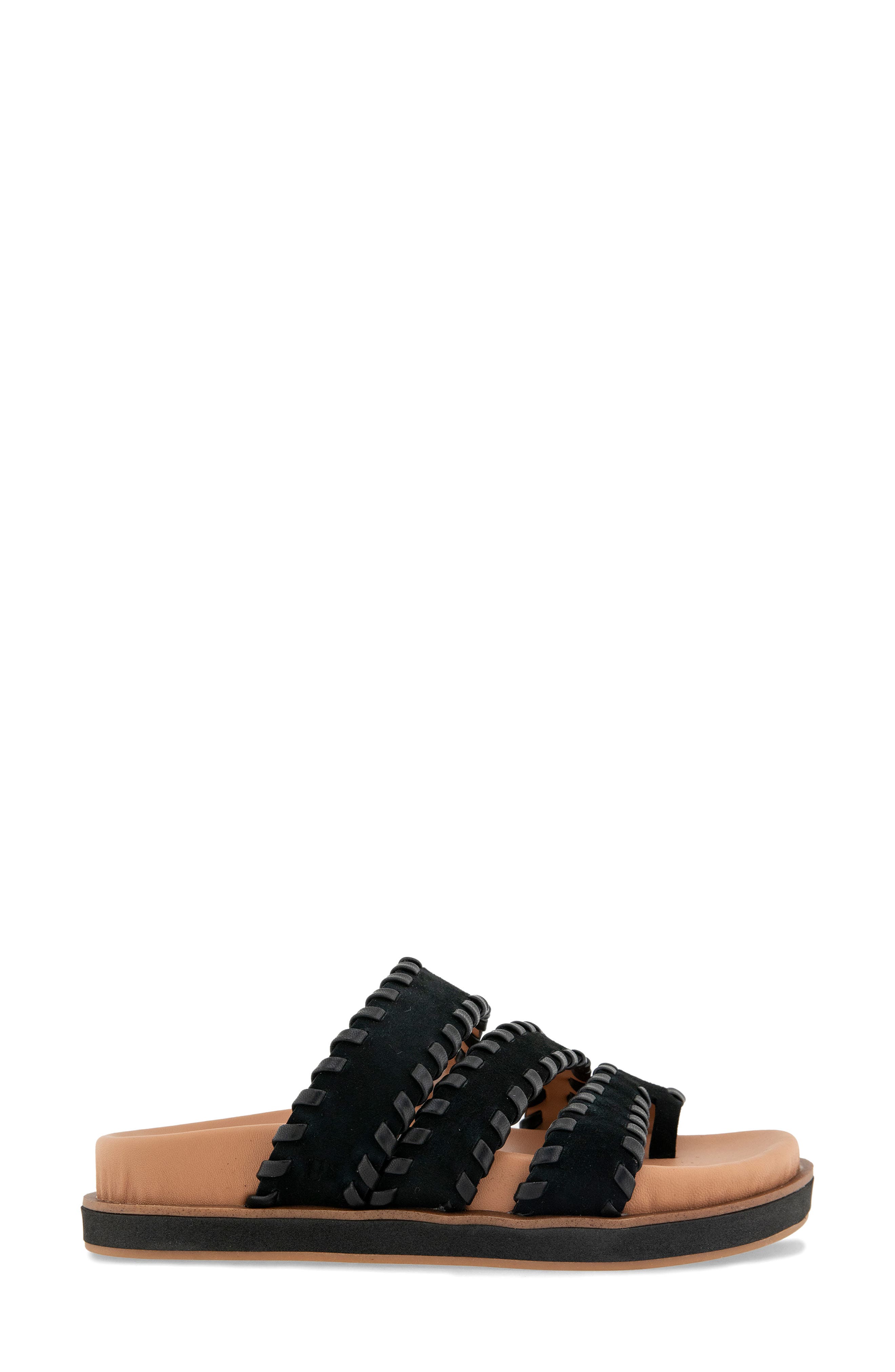 Gentle Souls Niles Whip Platform Slide Sandal, Alternate, color, Black Suede