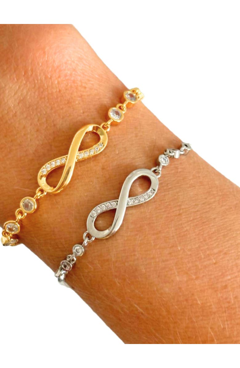 Hollywood Sensation Infinity Bracelet, Alternate, color, Silver