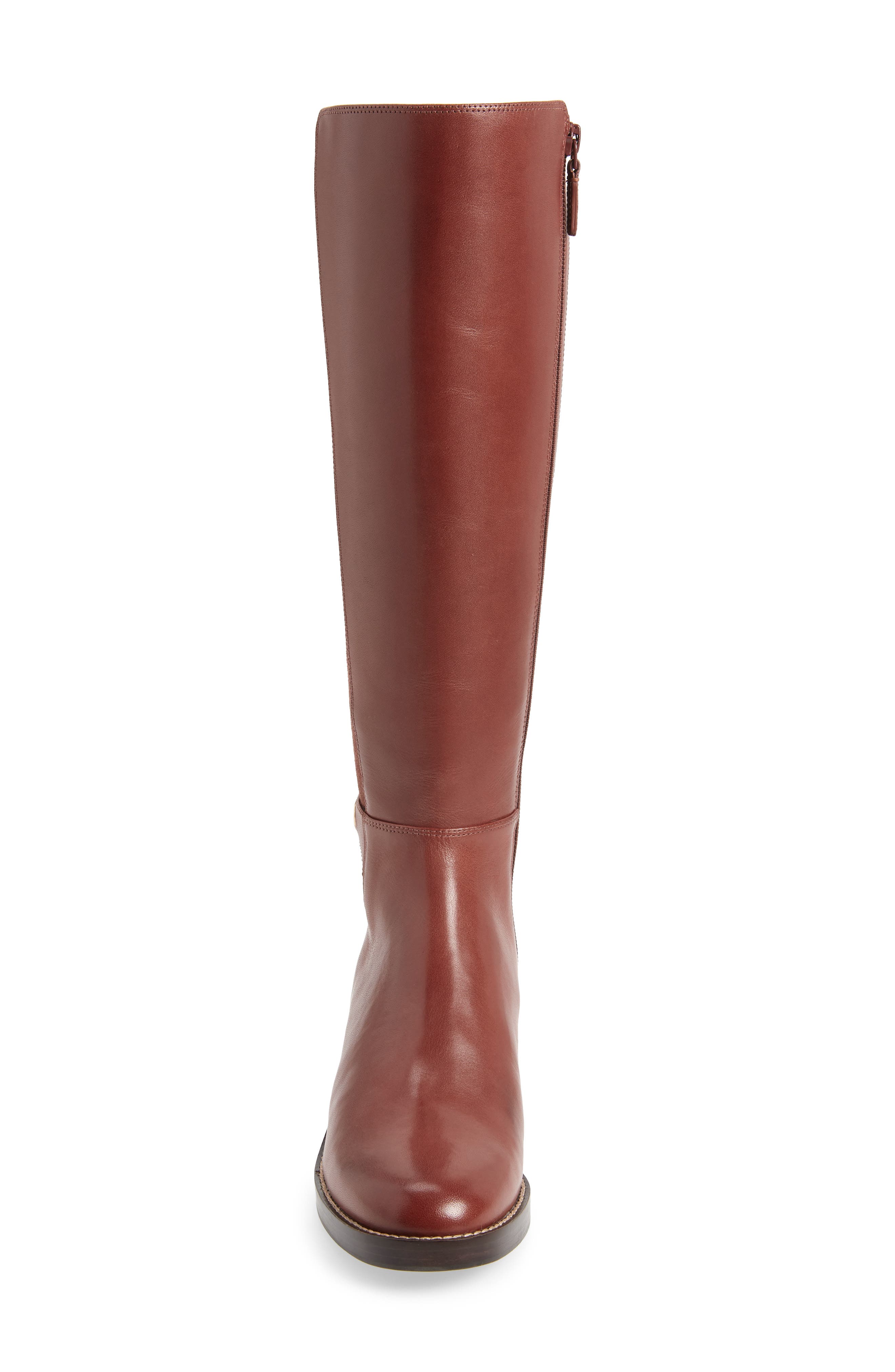 Parker Grand Stretch Knee High Boot, Alternate, color, CHERRY MAHOGANY LEATHER